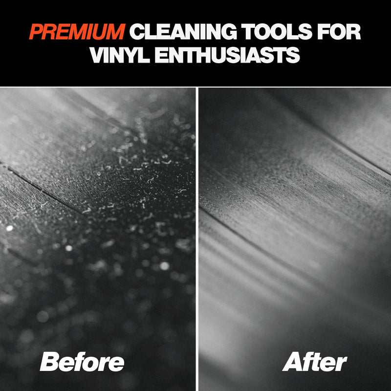 Ultimate Vinyl Record Cleaning Kit | Includes: Record Cleaner, Velvet Brush, Microfiber Brush, Stylus Brush & Storage Pouch - Restore & Revive Your LPs