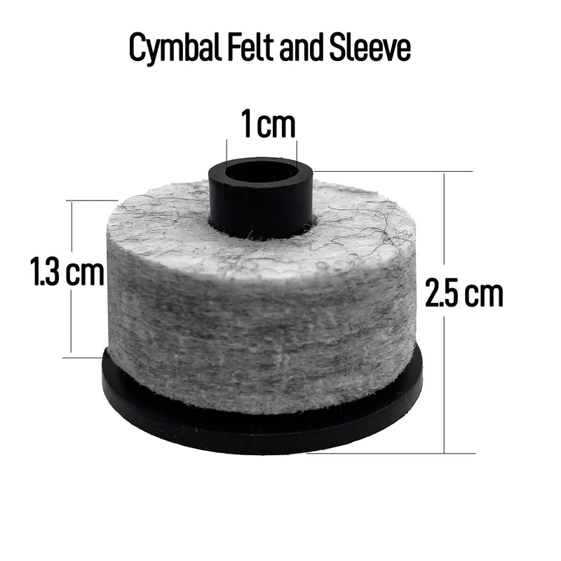 Standard Cymbal Replacement Accessories Set 21pcs - Hi-Hat Clutch, Cymbal Felts, Sleeves, Wing Nuts, Quick release Cymbel Nuts, Drum key & Washers for Drum Set Cymbal (Blue) Blue