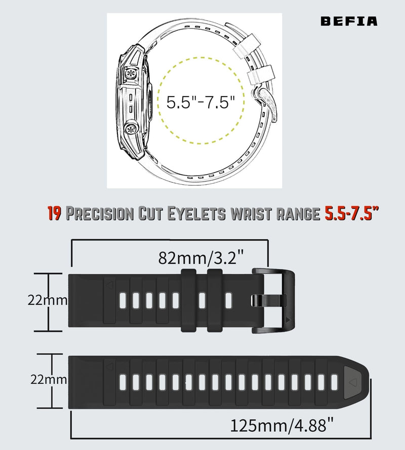 22mm Watch Band for Garmin fenix 8 47mm 5 6 fenix 7 sapphire solar band Quick Fit 22 Watch Bands for Garmin Watch Forerunner 965 955 epix gen 2 47mm Strap Comfort for Men Women Combo_3
