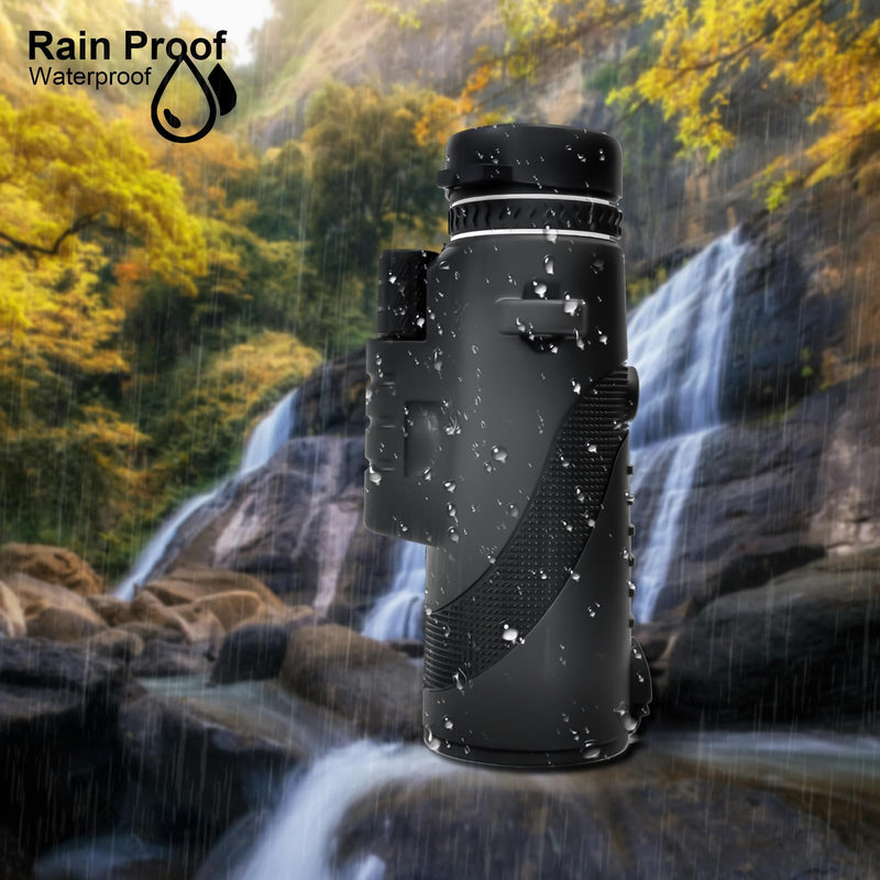 40X60 Monoculars, High Power BAK4 Prism Monoculars for Adults,Monocular Telescope for Stargazing,Bird Watching with Phone Holder & Tripod Ripple