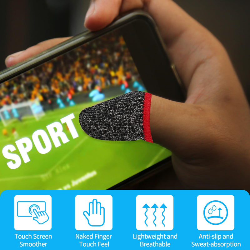 30PCS Finger Sleeves for Gaming Breathable Finger Sleeve Gloves for Gaming Finger Thumb Sleeves Set Gamer Thumb Sleeves Finger Covers Dedales para Dedos Gamer for Mobile Phone Game