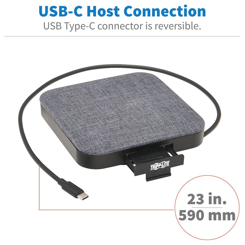 Tripp Lite USB C Dock Single Display 4K HDMI USB-A/USB C Hub 100W Charging (U442-DOCK17-GY)