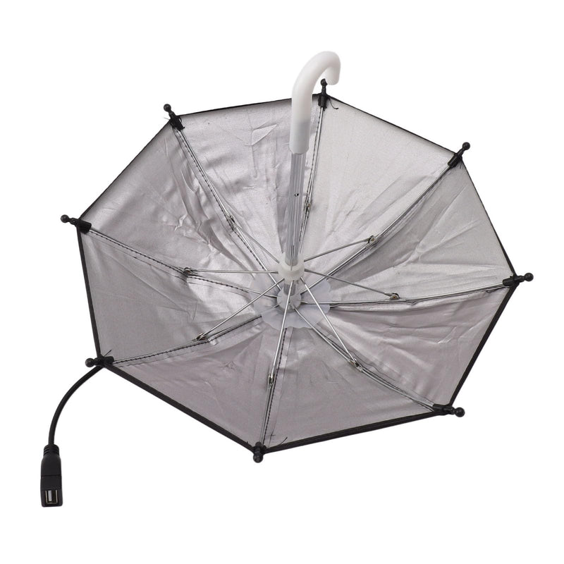 Buachois 10W Solar Panel Phone Umbrella Portable Rain Sun Protection Stand | 10W Solar Panel Phone Umbrella with Charging and Stand Portable Rain and Sun Protection Umbrella for Outdoor Activities