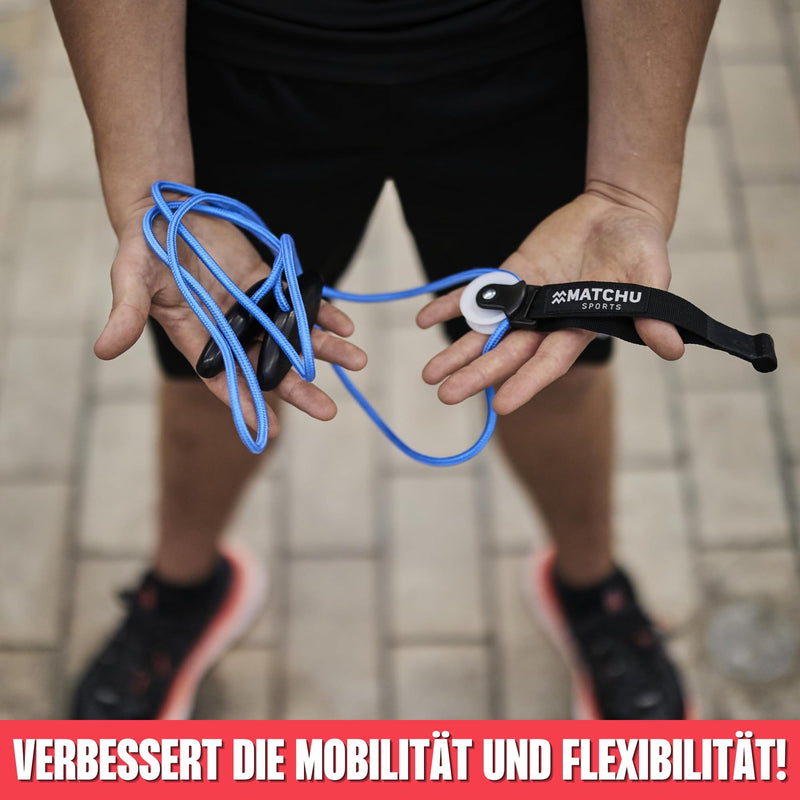 MATCHU - Shoulder pulley - Shoulder pulley - With pulley - For mobility and blood circulation - Easy to attach - Shoulder and arm training - Blue/Black - 190cm