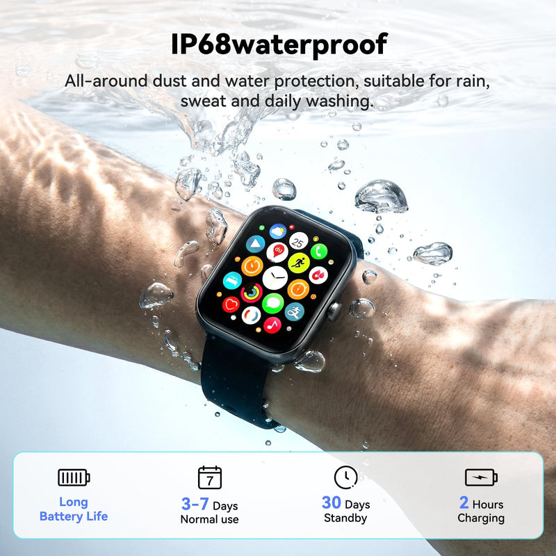 AI Chat Assistant,Smart Watch for Men Women,Translator Watch,Fitness Tracker with Heart Rate & Sleep Monitor,Answer/Make Call, 1.95" Touchsreen,100+Sport Modes,Smartwatch for iPhone/Samsung/Android