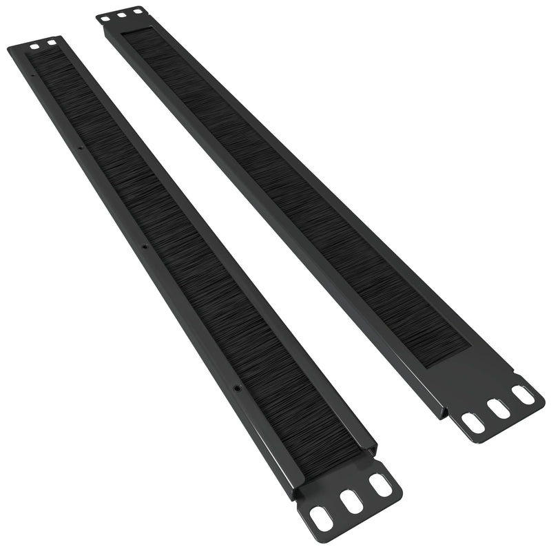 1U Brush Panel (2 Pack) 19 inch Rackmount Strip Cable Management Spacer for Network Server Rack Cabinet Enclosure - High Density Filler (Increased Airflow - Decreased Dust Acumulation) Tupavco TP1710 2 Pack
