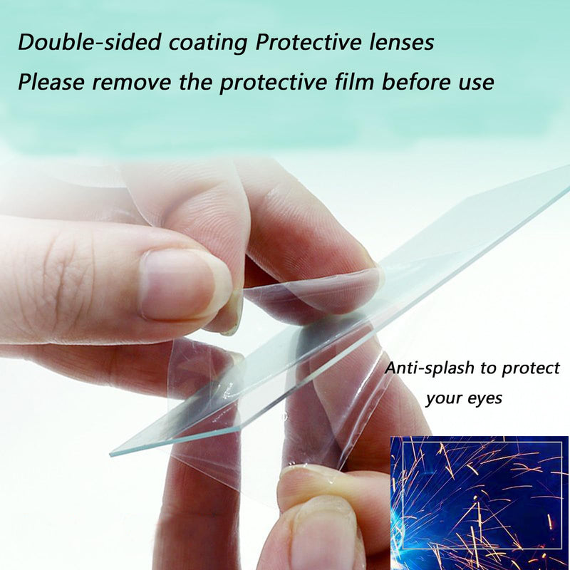 [AUSTRALIA] - 20 Pcs Welding Protective Lens Replacement Lens，4.5" x 5.25" x 0.04" Outside Replacement Helmet Clear Lens Covers for Solar Auto Darkening Welding Helmet Hood 
