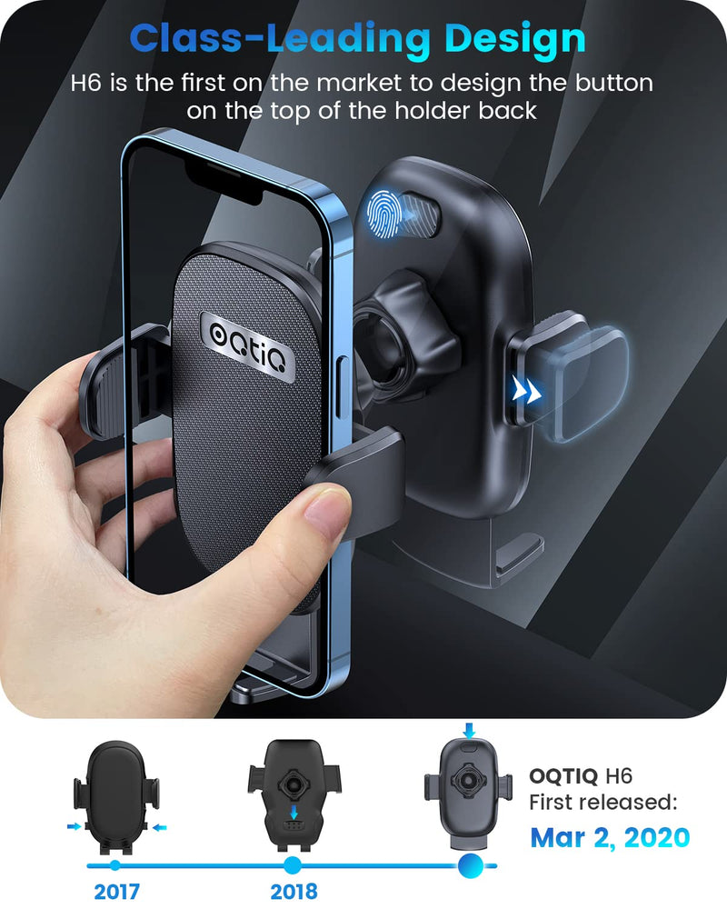 [AUSTRALIA] - OQTIQ 3-in-1 Suction Cup Phone Holder for Windshield/Dashboard/Air Vent with Strong Sticky Gel Pad, Compatible with iPhone, Samsung & Other Cellphone Black 