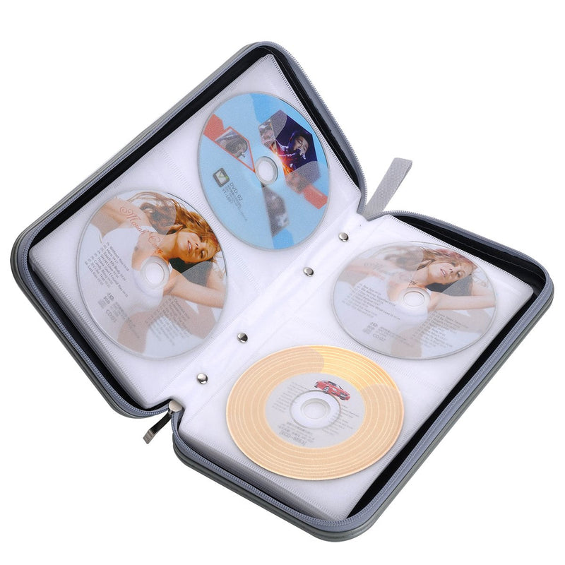70 Capacity Heavy Duty CD DVD Blu-ray Media case Storage Holder Organizer Wallet (Black) Black