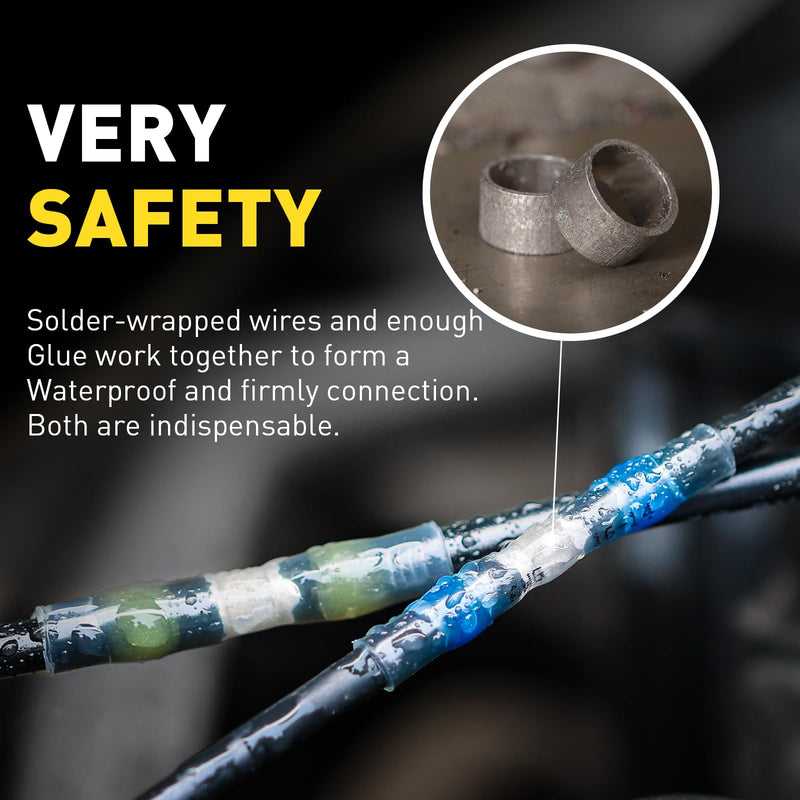 [AUSTRALIA] - haisstronica 150PCS Solder Seal Wire Connectors,Waterproof Wire Connectors, Heat Shrink Butt Connectors for Watercraft,Electrical,Electronics 12-10 Yellow AWG 12-10 Yellow 150 