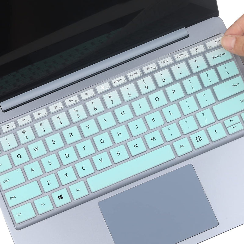 MUBUY Keyboard Cover for 12.4" New Microsoft Surface Surface Laptop Go 2 (2022 Release) & 12.4 " Surface Laptop Go (2021 2020 Release) Touchscreen Laptop (Not fit Surface go 10.5") -MintGreen MintGreen