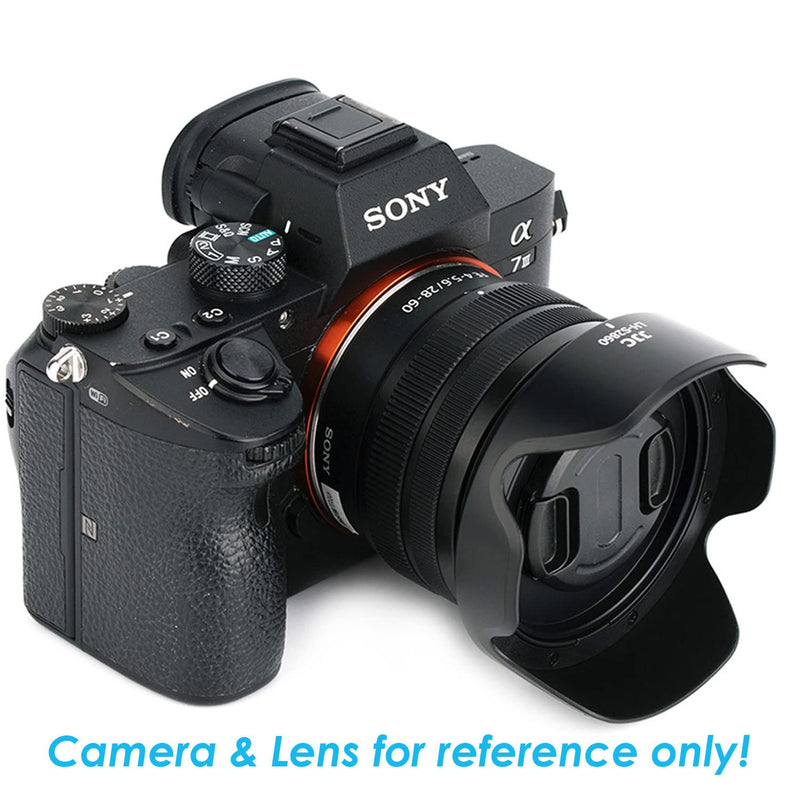 [AUSTRALIA] - JJC LH-S2860 Black Petal Tulip Lens Hood Shade, Compatible with Sony FE 28-60mm f/4-5.6 Lens and Sony E PZ 16-50mm f/3.5-5.6 OSS Lense 