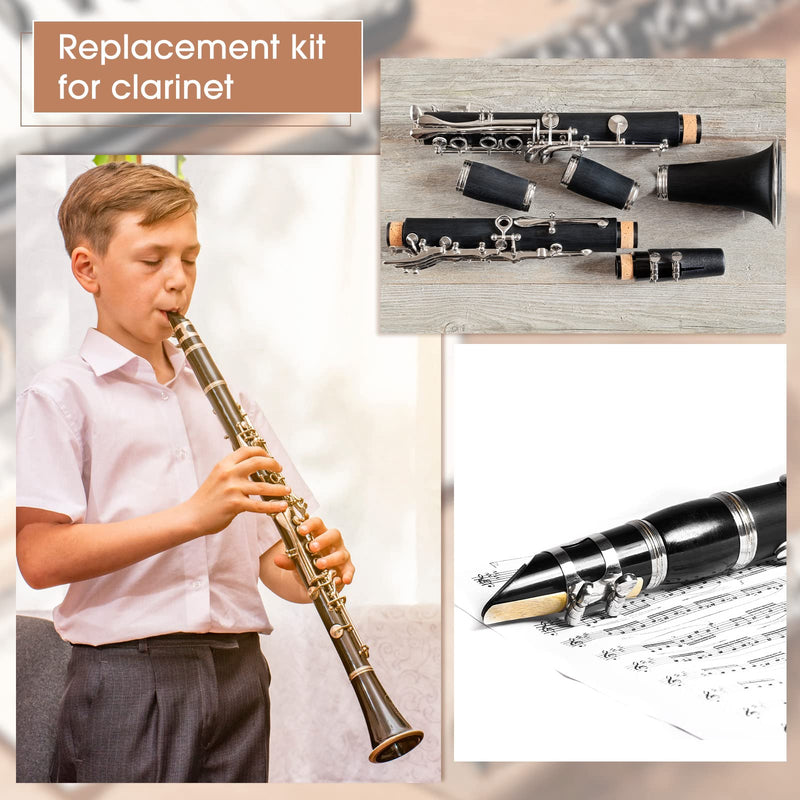 2 Sets Clarinet Mouthpiece Clarinet Reeds 2.5 Clarinet Mouthpiece Kit with Clarinet Ligature Plastic Cap Bb Clarinet Reeds 2.5 Strength Reeds for Clarinet Use Replacement Supply