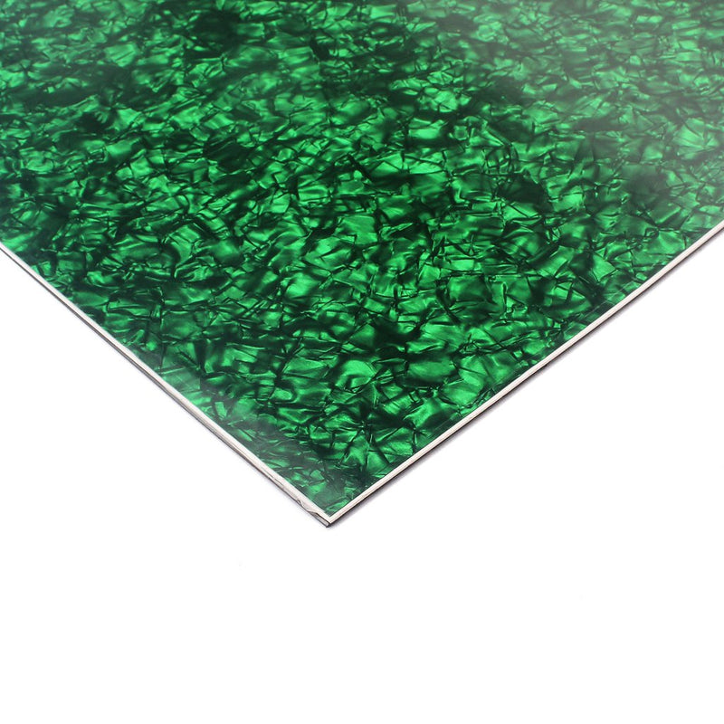 Guitar Pickguard Material, Green pearl Pickguard Material 3 Ply 11.6x17 Inch,Electric/Acoustic Guitar Pick-guard Material Sheet Pearl