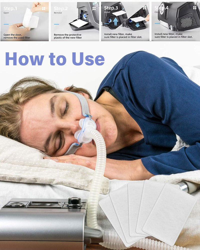 KEMUZ Pack of 20 Premium CPAP Filters for ResMed AirSense 10/11, AirCurve 10, S9 & Löwenstein Prism Smart - Fine Dust Protection, Pollen Filter, Hygienic Disposable Filters for Sleep Apnea Devices