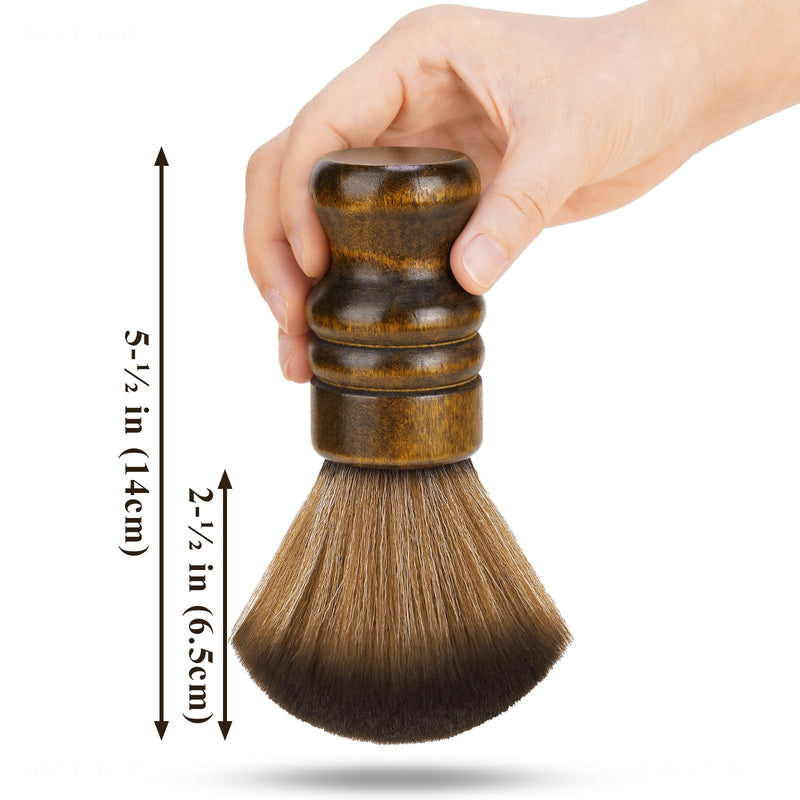 NiHome Vinyl Record Cleaning Brush, Anti-Static Soft LP Record Cleaner, Vinyl Dust Remover Brush with Ultra-Fine Fiber Bristles, Safe for Vinyl LP CD Album Care, Retro Design with Beech Wood Handle Large Brown