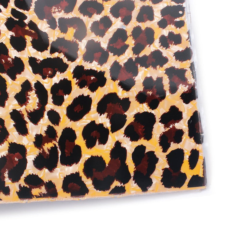 Guitar Pick guard Material, Leopard Print 3 Ply Pickguard Material Guitar Pickguard Material Sheet 11.6x17 Inch Black Pearl