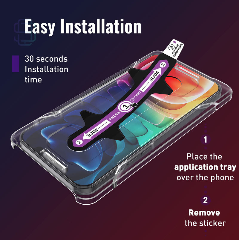 iPhone 12 Pro Max Screen Protector [2-Pack] with Easy Auto-Align Install Kit - Tempered Glass for iPhone 12 Pro Max (6,7") - New Glass with Your Next Phone