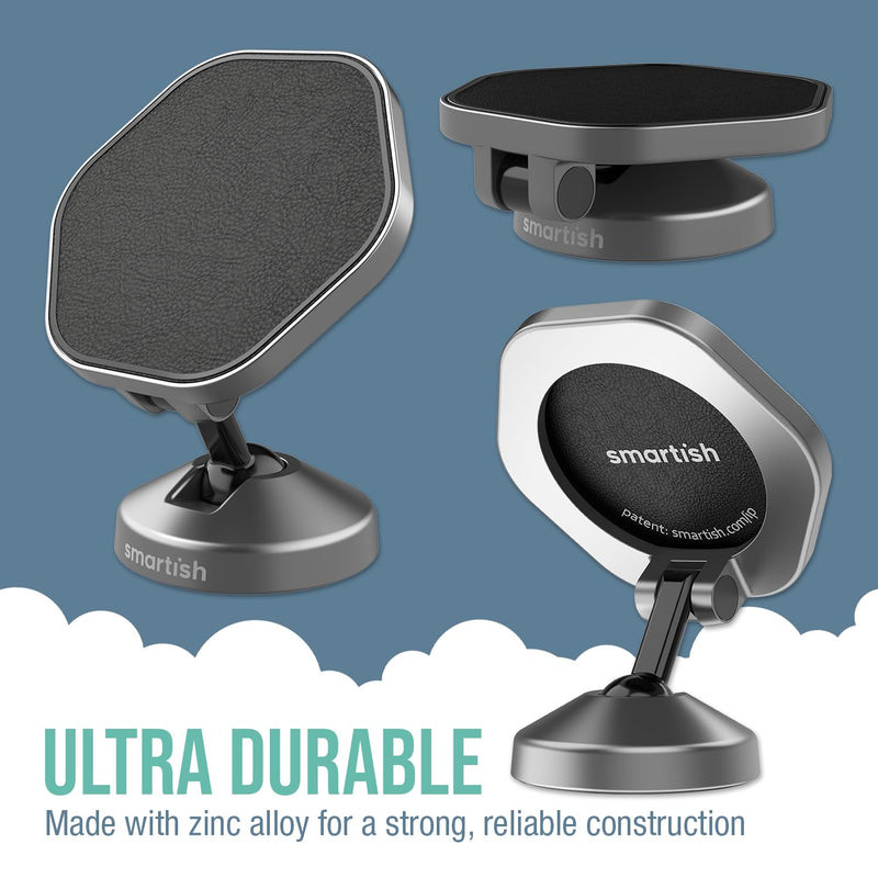 Smartish MagSafe Car Mount + MagSafe Mountaineer Wall Mount Bundle - Mountaineer - Magnetic Stick on Phone Mount Extra Strength Magnet for Apple Accessories