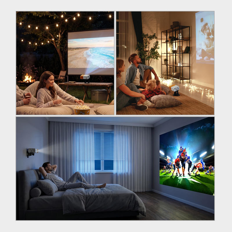 Projector Stand, Universal 1/4" Screw 180°Tilt Adjustable Mini Projector Mount, Ultra-Light 110g Portable Tabletop & Wall-Mount Bracket for Home Theater, Bedroom, Office, Outdoor Movies