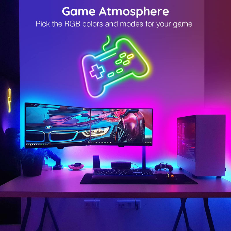 [AUSTRALIA] - 32.8Ft Neon Rope Lights,Flexible Led Rope Lights Control with App/Remote,Multiple Modes RopeLights,IP65 Outdoor RGB Led Neon Lights NonWater Resistant,Music Sync Gaming Led NeonLight Strip 32.8FT 