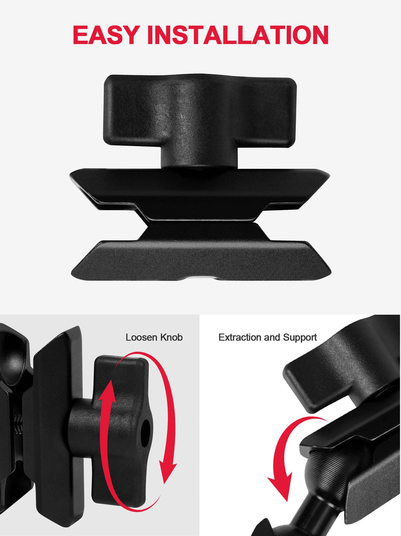 Nilkatss Double Socket Arm and Magnetic Dash Mount with 20mm（0.787 inches） Ball Components System