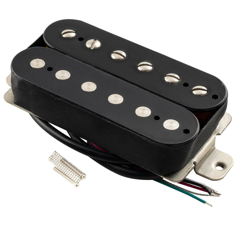 Musiclily Pro LP-OBLA Alnico 5 Uncovered Humbucker Neck Pickup for Electric Guitar, Black Black Neck