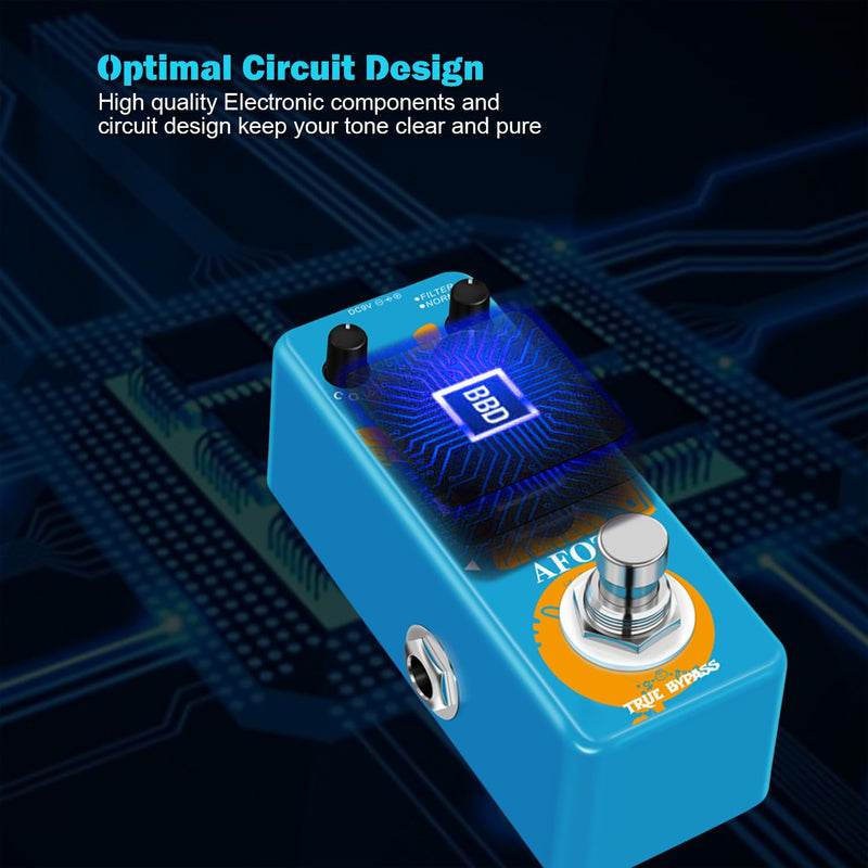 Flanger Guitar Effects Pedal,Classic Flanger Guitar Pedal, Vintage Analog Flanger Effect Pedal Classic Flanger Guitar Pedal Electric Guitar Effects Pedal True Bypass Blue Flanger