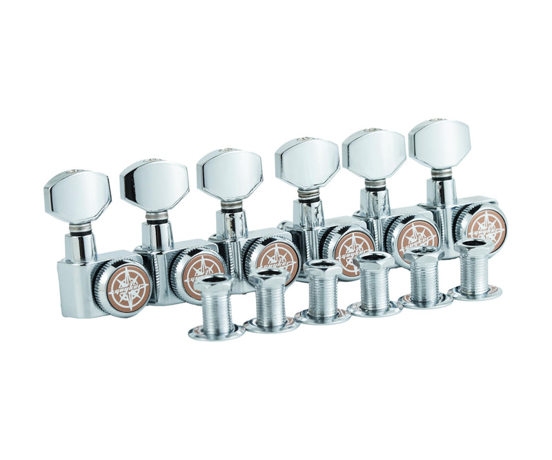 [AUSTRALIA] - Guyker 6 In-line Guitar Locking Tuners – 1:18 Locking Tuning Key Pegs Tuners – Chrome 