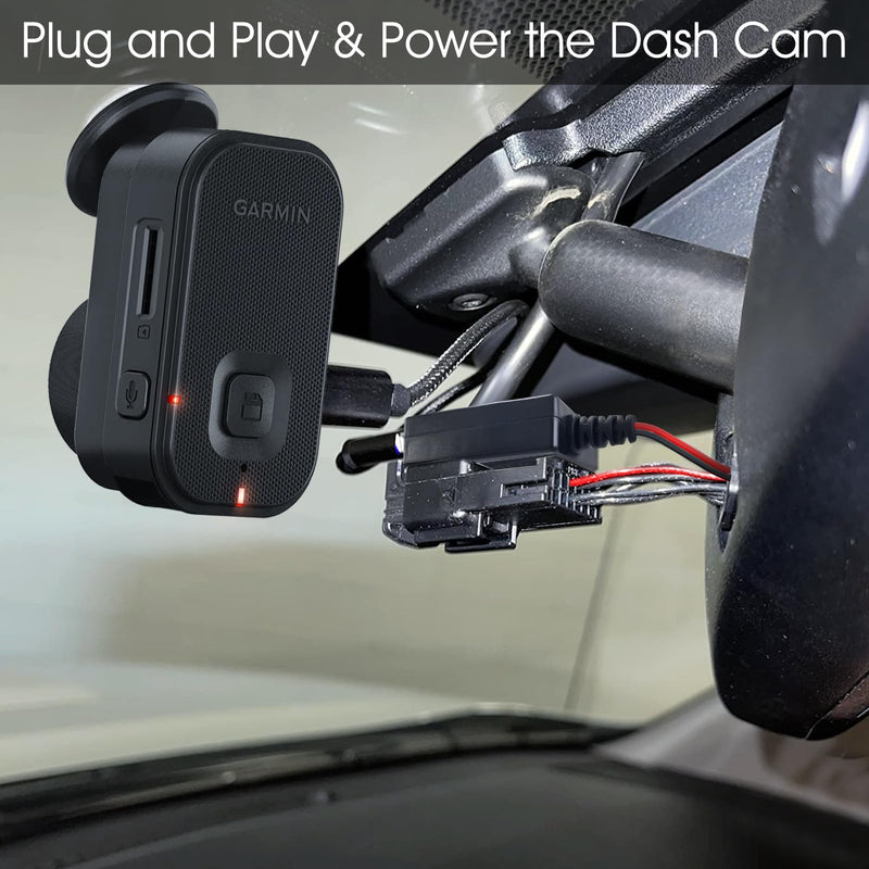 Dash Cam Power Adapter (12-Pin Type A) for 15-23 Toyota Tacoma/15-16 Highlander/16-20 Sienna/18-21 Tundra/Select Honda Ridgeline,Connects to Auto-Dimming Rearview Mirror, USB Power Dash Cam Adapter