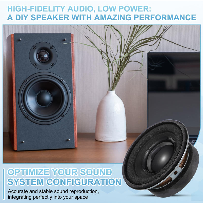 MECCANIXITY 4 Pcs 3W 4 Ohm Small Speakers Metal Shell Round Micro External Magnet Speaker for Mini Speakers DVD EVD Multimedia Mobile Portable Advertising Machine,45x35mm Black 45x35mm