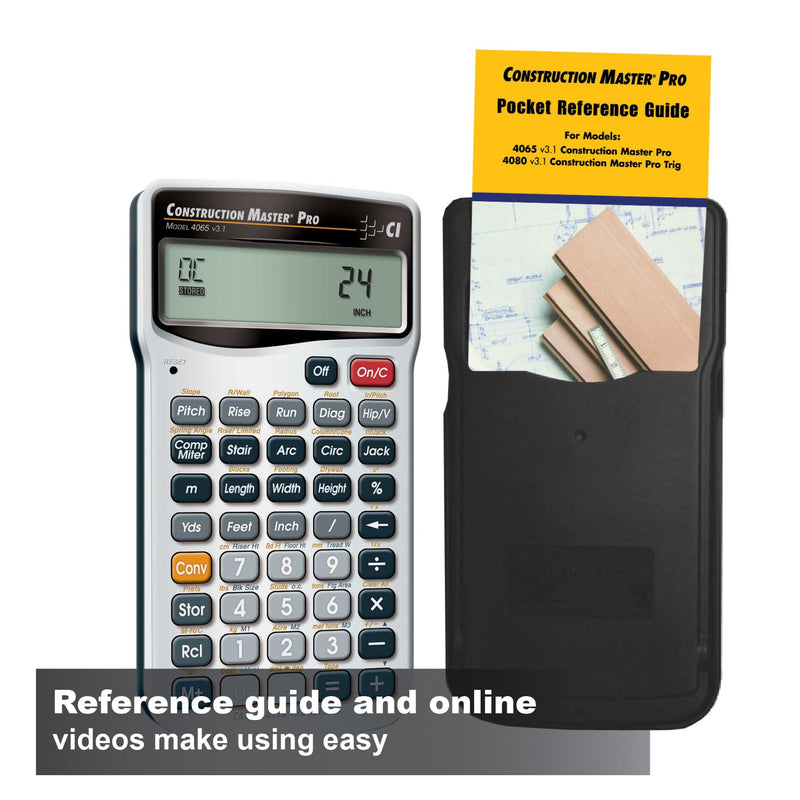 Calculated Industries 4065 Construction Master Pro Advanced Construction Math Feet-inch-Fraction Calculator for Contractors, Estimators, Builders, Framers, Remodelers, Renovators and Carpenters | Advanced Construction Math, Feet-Inch-Fractions, For Con...
