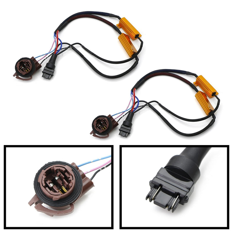 [AUSTRALIA] - iJDMTOY Hyper Flash/Bulb Out Error Fix Wiring Adapters Compatible with 3157 3057 3155 3357 3457 4157 LED Bulbs Turn Signal or Tail Brake Lights 