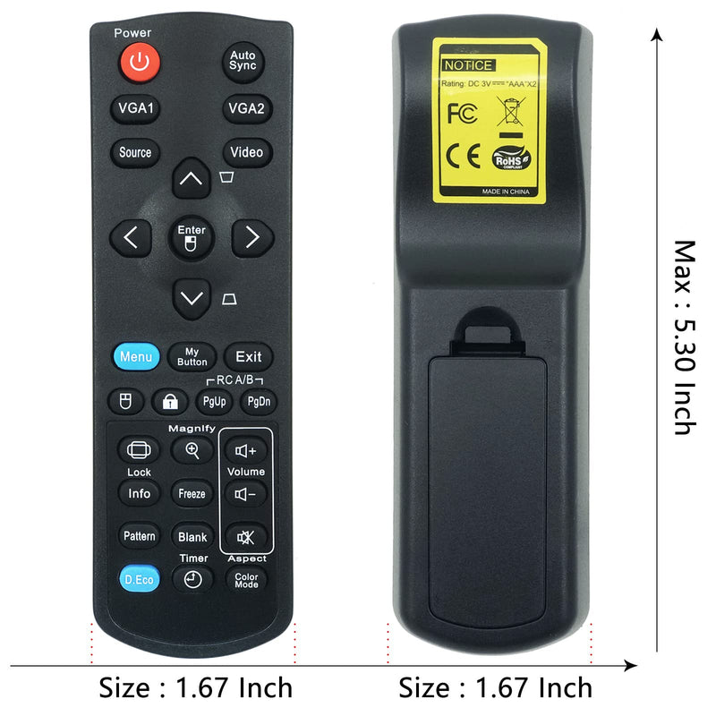 New Projector Remote Control for ViewSonic PJD5132 PJD5134 PJD5232L PJD5234L PJD5533W PJD6235 PJD6245 PJD6543W PJD7333, PJD7533W, PJD8333S, PJD8633WS, PJD8653WS,PJD8353S Projectors