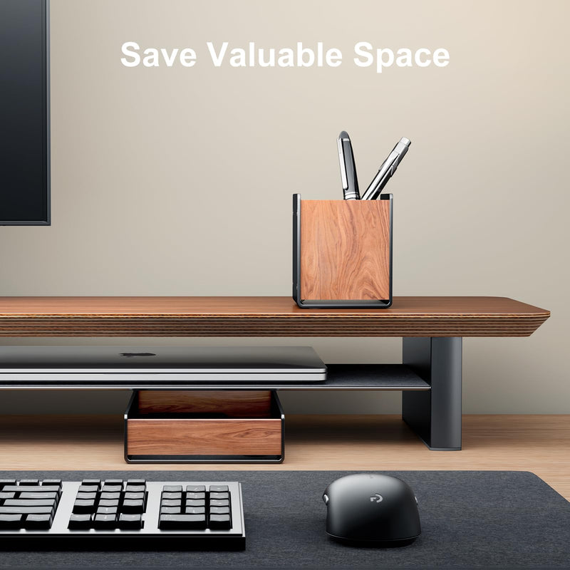 UPERGO Headphone Stand Wood and Desk Draw Organizer