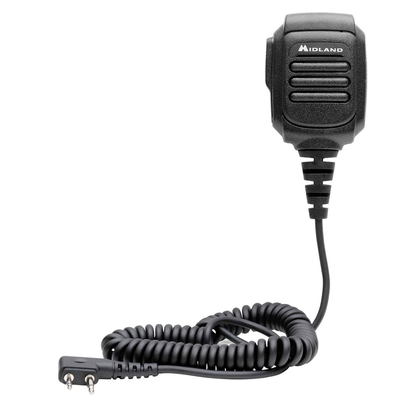 [AUSTRALIA] - Midland- AVPH10 Handheld Two-Way Radios - Shoulder Speaker Mic with Rotating Clip for GMRS - GXT1000VP4 and all Midland Radios - Plug and Play Communication with Push-to-Talk Button - PTT Black 1-Pack 