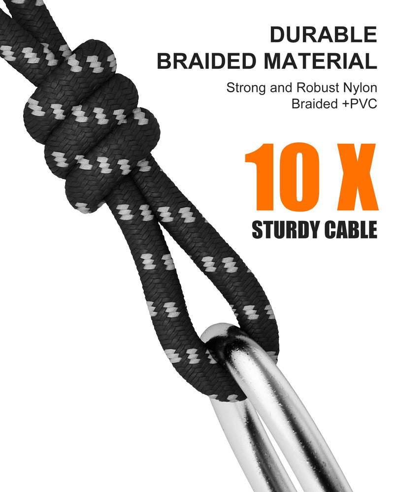 XLR Cables 25ft 2 Pack, Durable Nylon Braided XLR Microphone Cable, Mic Cable, Shielded and Fully Balanced OFC Male to Female Cord for Recording Mixer Amplifie Speaker Black White 25 Feet Black-White