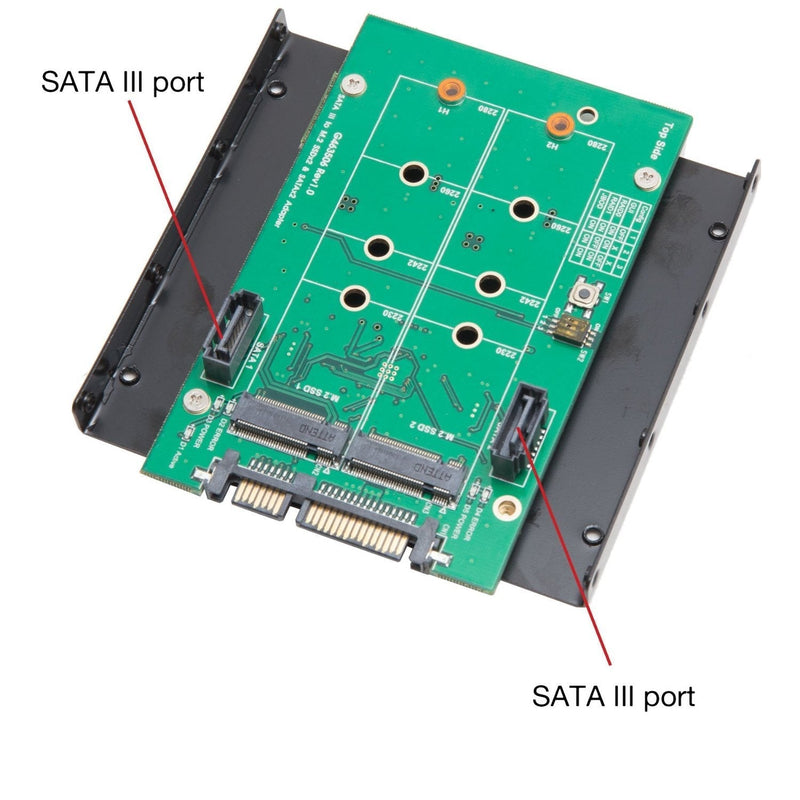 Syba SY-ADA40102 3.5" SATAIII to M.2 SSD RAID Adapter Green M.2 RAID + SATA