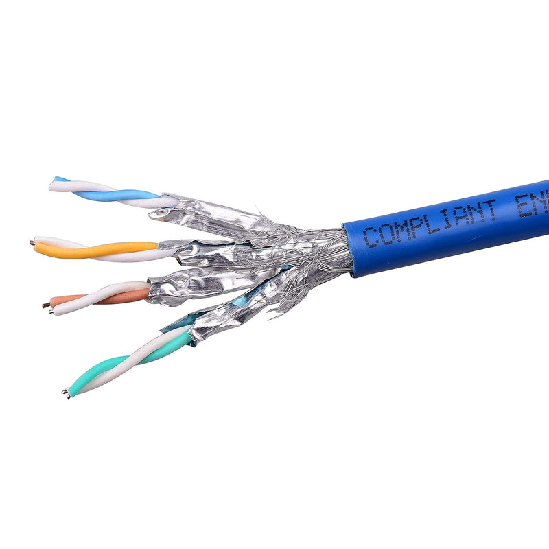 Cable Matters 100-Foot Snagless Long Cat6 Ethernet Cable (Cat6 Cable, Cat 6 Cable) in Blue & 50-Foot Cat6A Shielded Ethernet Cable