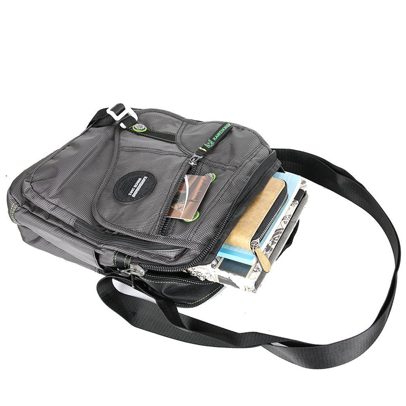 Vertical Messenger Bag, Crossbody Bag, Shoulder Bag Work Satchel for iPad Tablet Kindle Large-gray