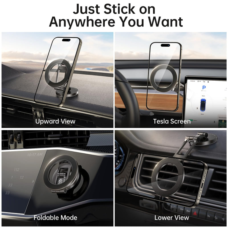 SYNCWIRE Upgraded Magnetic Phone Ring Holder for MagSafe and MagSafe Car Mount - [360° Rotation] Magnetic Phone Holder for Car
