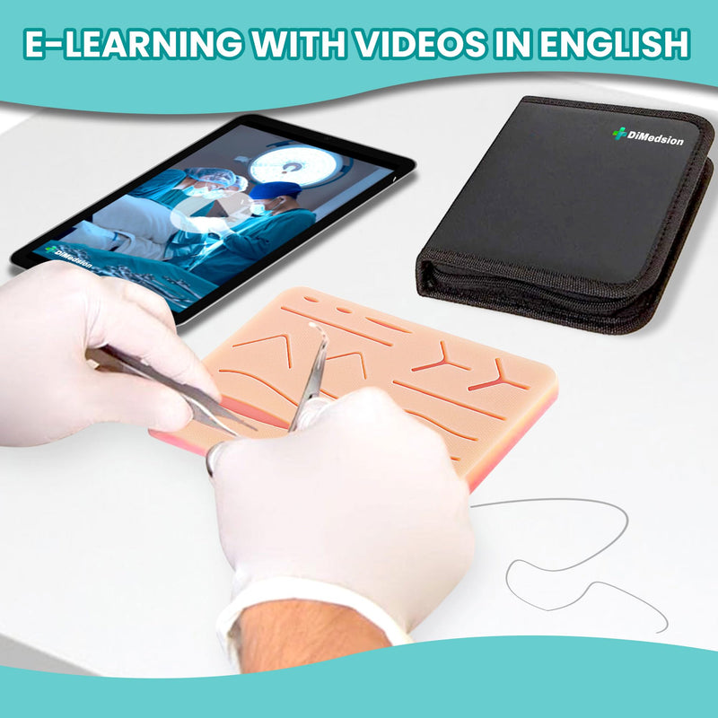 Suture Practice Kit for Medicine and Vet Students, Suture Kit for Suture Practice with Multilanguage Elearning, Suture Kit Practice Medical Student, Practice Suture Kit, Suturing Kit, Suture Kits