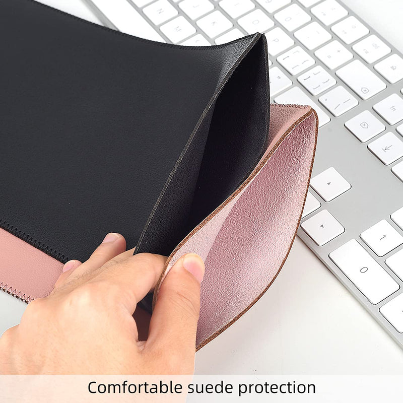 CaseBuy PU Leather Keyboard Sleeve Compatible with Apple 2022 Mac Studio Magic & iMac M1 Chip Magic Keyboard with Numeric Keypad A2520 & A1843 MQ052LL Keyboard Protective Bag Cover Pouch, Pink