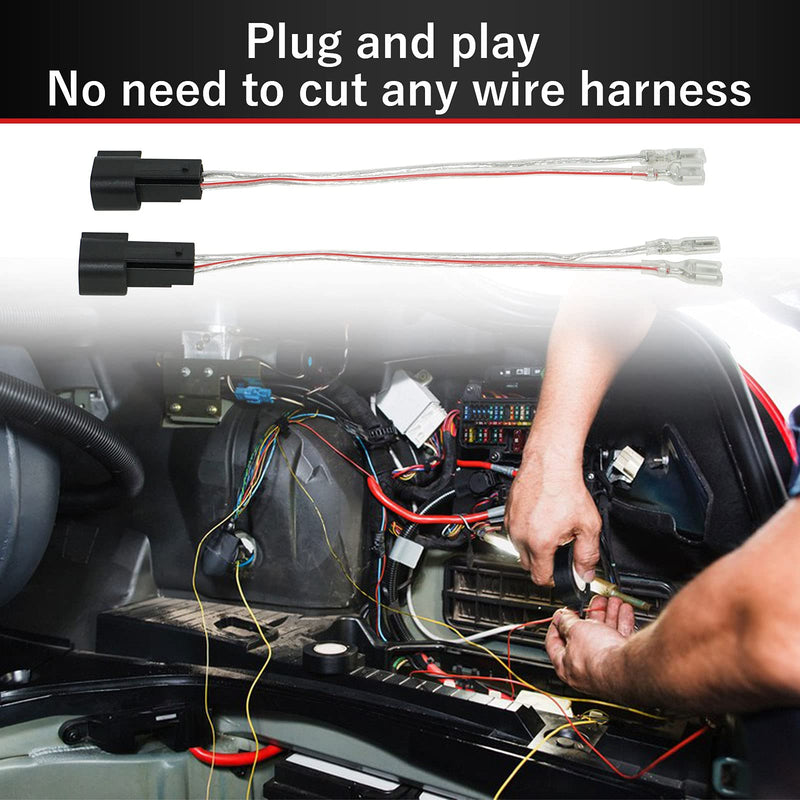 RED WOLF Speaker Wire Harness Connector for 2015-2021 GMC Sierra Chevrolet Silverado Chevy Sierra Buick Encore Lacrosse Cadillac Front Rear Door Replacement Speakers Adapter Plug 2 PCS