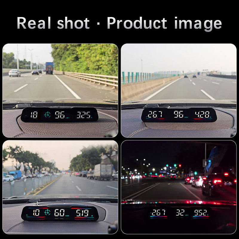 Digital GPS Speedometer Universal Head Up Display for Car Large LCD Display HUD Gauge with MPH Speed Fatigued Driving Alert Overspeed Alarm Trip Meter for All Vehicle (G19) G19