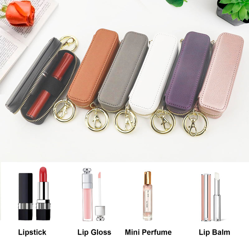 Bocasal A Stylish Crossbody Wallet Case for iPhone 15 Plus + A Leather Lipstick Case Holder