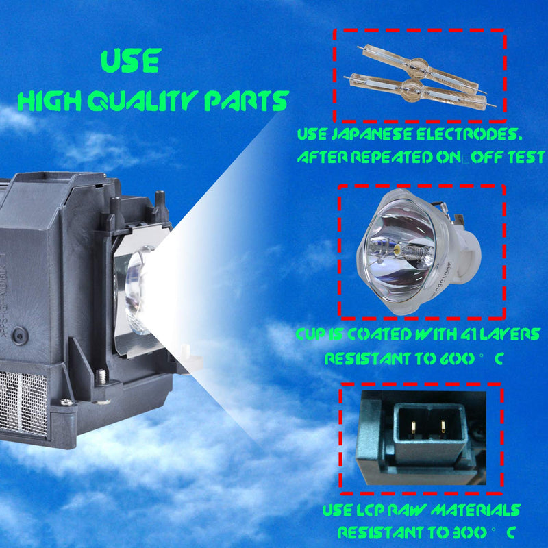 Powerlite 480 Bulb for ELPLP71 V13H010L71 Epson brightlink 485wi brightlink 475wi powerlite 480 Projector Replacement Lamp with housing.