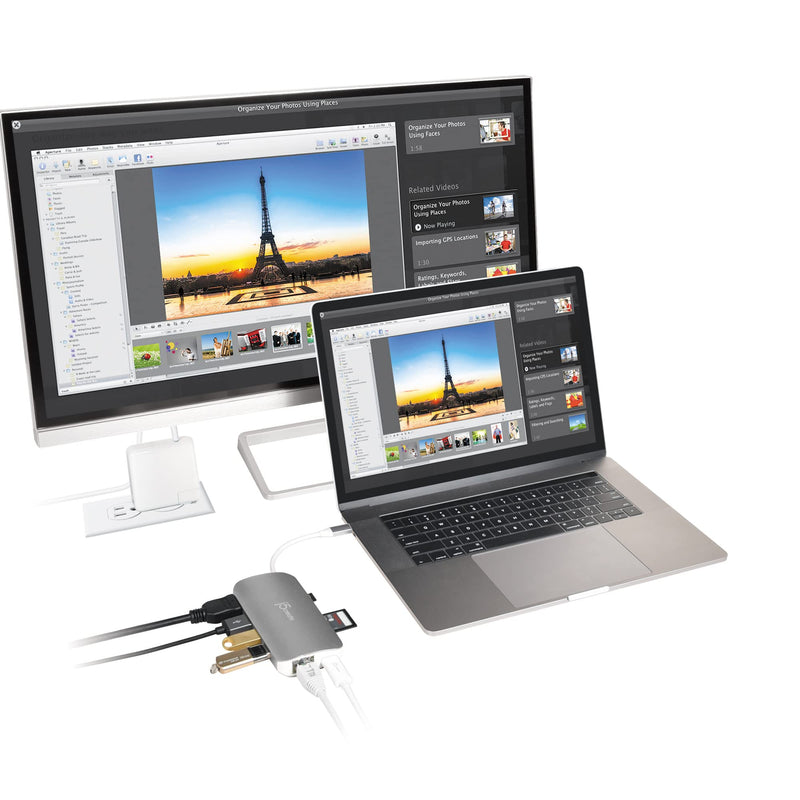 j5create USB-C 9-in-1 Multi Adapter Multi Adapter HDMI/Ethernet/USB 3.1 | SD and MicroSD/PD 3.0 | 4K HDMI for MacBook | ChromeBook |USB-C Devices (JCD383) JCD383-FBA