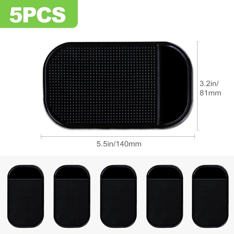 [AUSTRALIA] - 5 Pcs Car Dashboard Sticky Mat, Non-Slip Gel Dashboard Pad Multi-Functional Reusable Dashboard Mat 