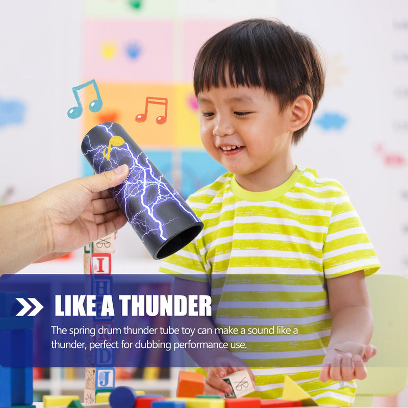Thunder Drum Thunder Sticks: Noise Maker Spring Drum Shaker Percussion Instrument Music Educational Toy for Kids Cheer Up, Hand-Eye Coordination & Creativity Development 20x7.5cm